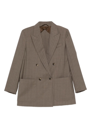 Max Mara MXMACCIAIO pinstripe double-breasted blazer - Brown
