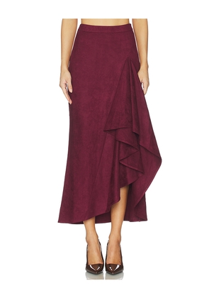 Line & Dot Valen Skirt in Burgundy. Size L. Also in S, XS.