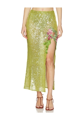 LA FUORI Fresh Fern Green Skirt in Green. Size L. Also in S, XS, M, XL.