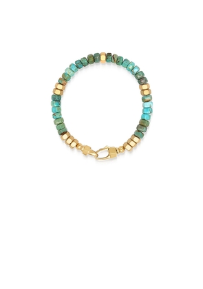 Nialaya Hexagon Beaded Bracelet in Blue. Size L. Also in M, XL/1X.