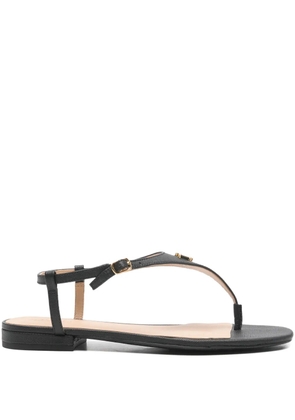 Lauren Ralph Lauren thong-strap logo-detail sandals - Black