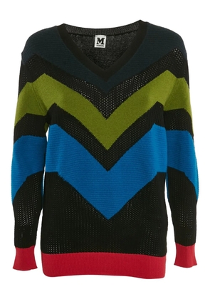 Missoni Pre-Owned 2024 Chevron Intarsia Knit sweater - Black