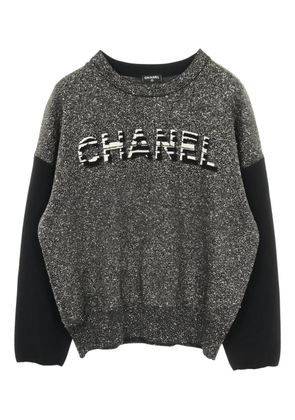 CHANEL Pre-Owned 1986-1988 logo sweater - Grey