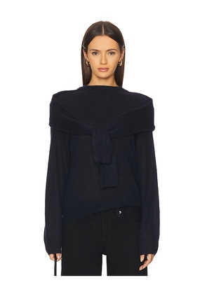 NAADAM Cloud Cashmere Layered Crewneck in Navy. Size L. Also in M, S.
