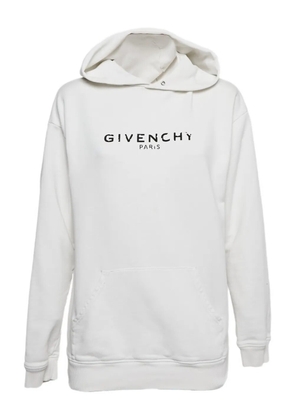 Givenchy Pre-Owned cotton knit logo hoodie - White