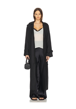LIONESS x REVOLVE Penny Trench Coat in Black. Size L. Also in M, S, XL.