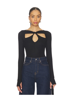 Michael Lauren Aldric Longsleeve Top in Black. Size L. Also in M, S, XS.