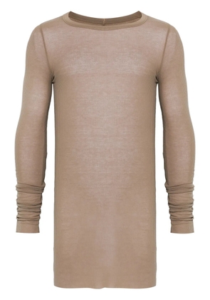 Rick Owens ribbed T-shirt - Neutrals