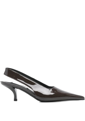 TOTEME slingback calf leather pumps - Brown