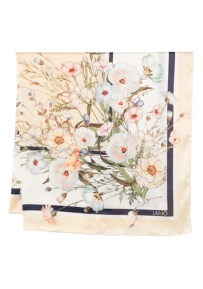 LIU JO floral scarf - Neutrals