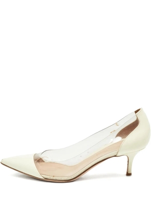 Gianvito Rossi patent leather clear-panel pumps - Neutrals
