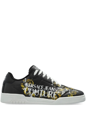 Versace Jeans Couture logo-embroidered sneakers - Black