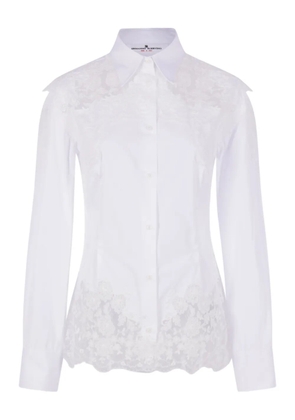 Ermanno Scervino lace-detail shirt - White