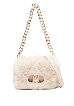 LIU JO faux-fur cross body bag - Neutrals