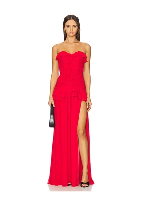 Lovers and Friends Maddie Gown in Red. Size L. Also in M, S, XL, XS, XXS.