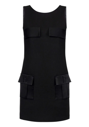 Elisabetta Franchi pocket-detail boxy crêpe mini dress - Black