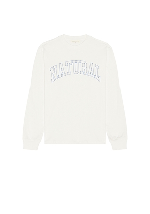 Museum of Peace and Quiet Outline Long Sleeve Shirt in White. Size L. Also in M, S, XL/1X, XS.