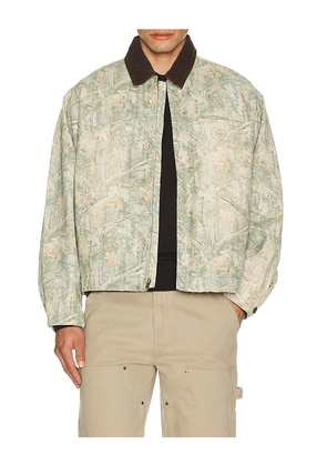 Museum of Peace and Quiet Utility Canvas Work Jacket in Grey. Size L. Also in M, S.