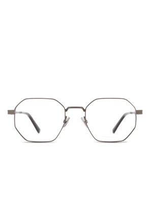 Police Lewis 41 geometric-frame metal glasses - Grey