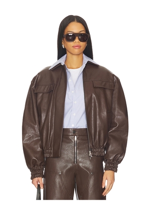 MSGM Bomber Jacket in Brown. Size 36. Also in 38, 40.