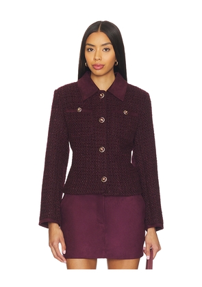 Line & Dot Charli Jacket in Burgundy. Size L. Also in S, XS, M.
