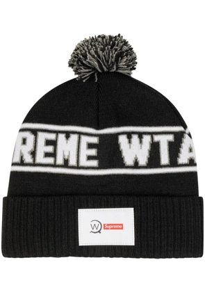 Supreme x WTAPS intarsia logo beanie - Black
