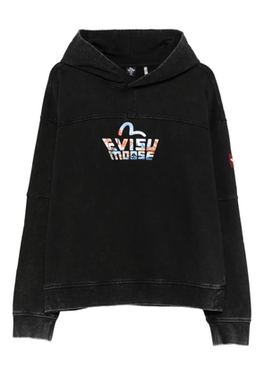 Moose Knuckles x Evisu graphic hooded hoodie - Black