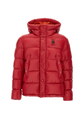Blauer hooded quilted down jacket - Red