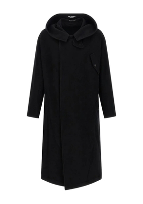 Yohji Yamamoto hooded snap coat - Black