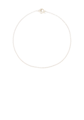 Loren Stewart Stone Toggle Necklace in Metallic Silver.