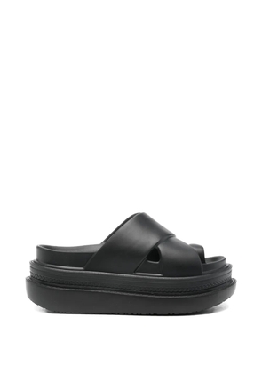 sacai criss-cross platform sandals - Black