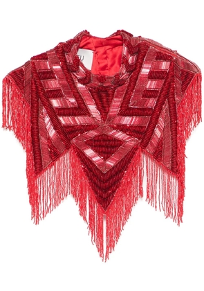 Atu Body Couture bead-detailed top - Red