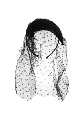 Alexander McQueen lace veil hat - Black
