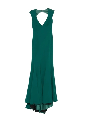 Gemy Maalouf open-back mermaid gown - Green