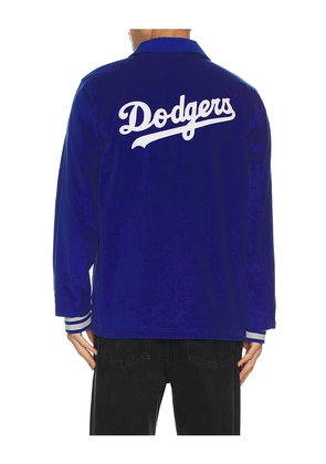 Mitchell & Ness MLB Dodgers Off The Bus Vintage Logo Corduroy Coaches Jacket in Royal. Size L. Also in M.