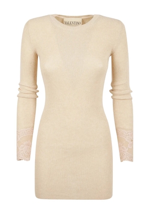 Valentino Garavani long-sleeve mini dress - Neutrals