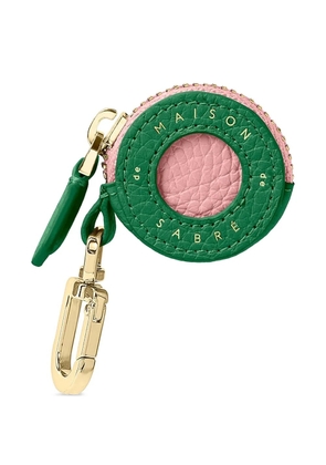 MAISON de SABRÉ zipped leather airtag charm - Green