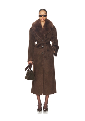 LAMARQUE x REVOLVE X Revolve Tillie-l Coat in Brown. Size L. Also in M, S, XS.