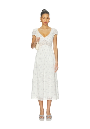 LoveShackFancy Suvi Dress in White. Size M. Also in S, XS, XXS.