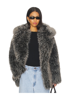 LAMARQUE Finaya Faux Fur Jacket in Black. Size L. Also in S, XS.