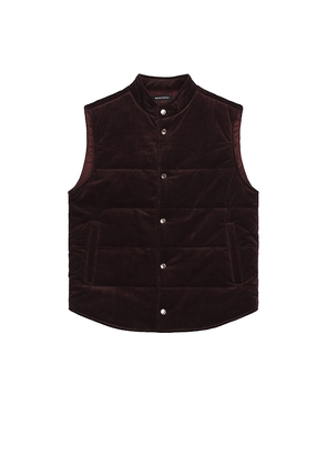Monfrere Wayne Needle Cord Vest in Purple. Size M. Also in S, XL/1X.