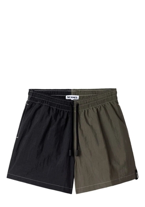 Sunnei colour-block swim shorts - Green