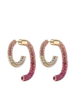 DEMARSON New York Luna pave hoop earrings - Gold