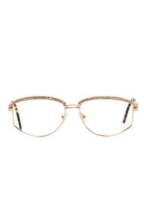 Tiffany & Co. Pre-Owned rhinestone-embellished glasses - Gold