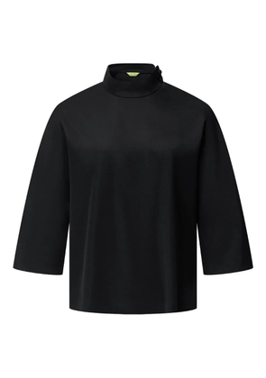 Shanghai Tang high-neck button-detail blouse - Black