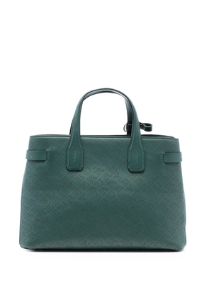 Burberry Pre-Owned 2000-2017 Medium Perforated Leather Banner satchel - Green