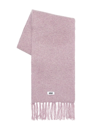 KROST Wool Speckle Scarf in Purple.