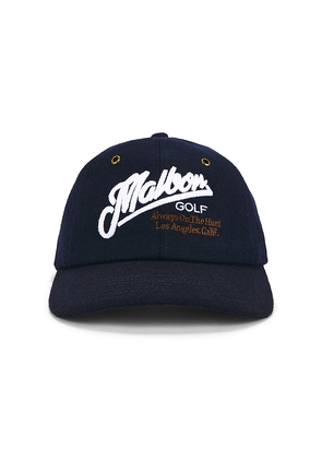Malbon Golf Maxwell Snapback Hat in Blue.