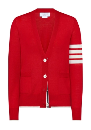 Thom Browne 4-bar fine wool cardigan - Red