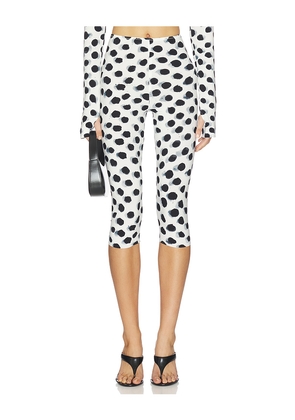Norma Kamali Capri Legging in Black,White. Size L. Also in M, S.